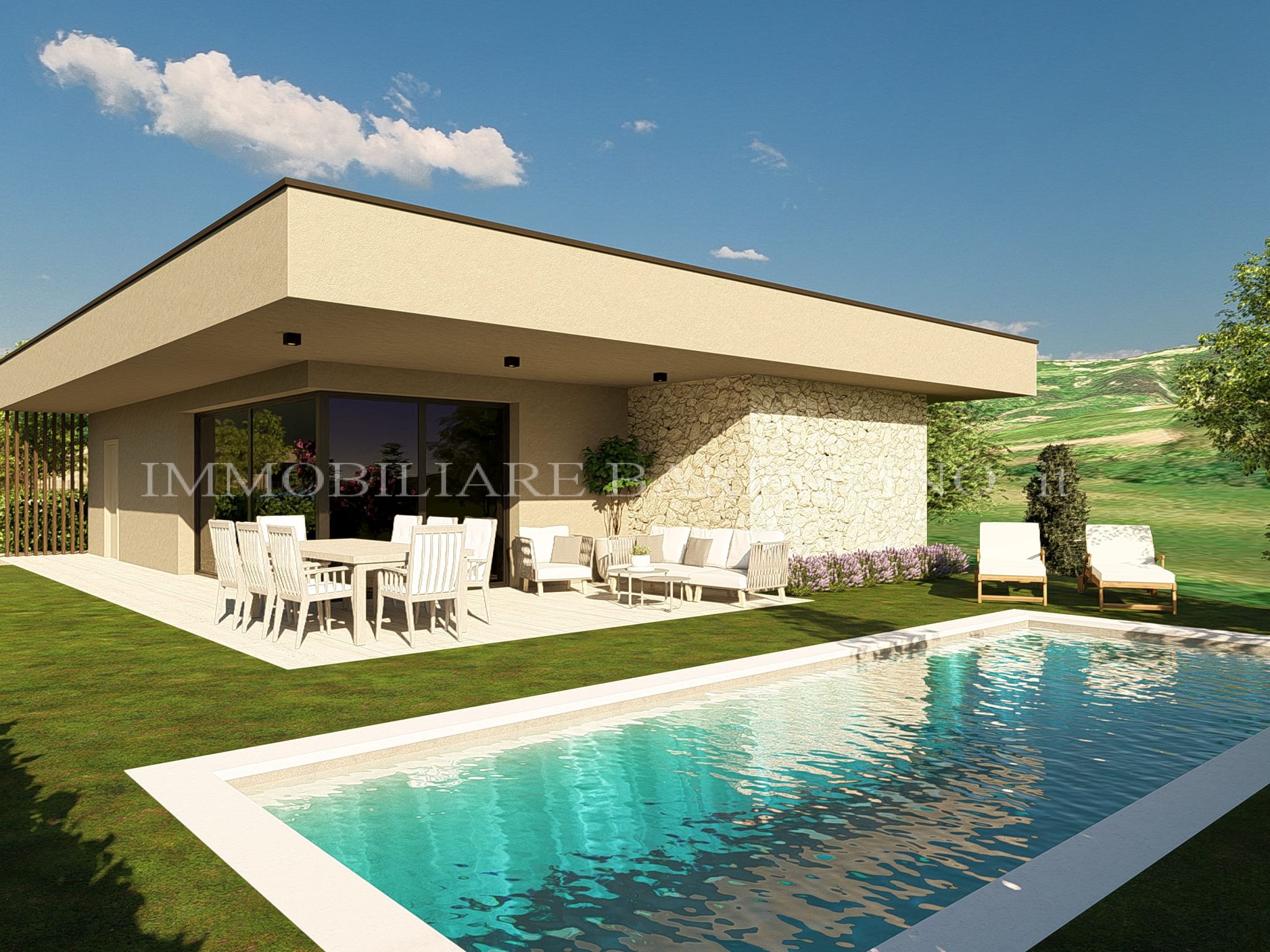 Moderne Ville con Piscina 
